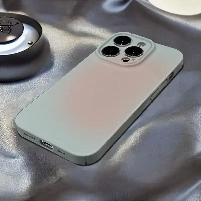 Simple Halo Staining Case for IPHONE 16 15 14PRO MAX 13 plus 13 PRO MAX 14PLUS 14PRO Acrylic Hard Mobile Phone Cases Back Covers